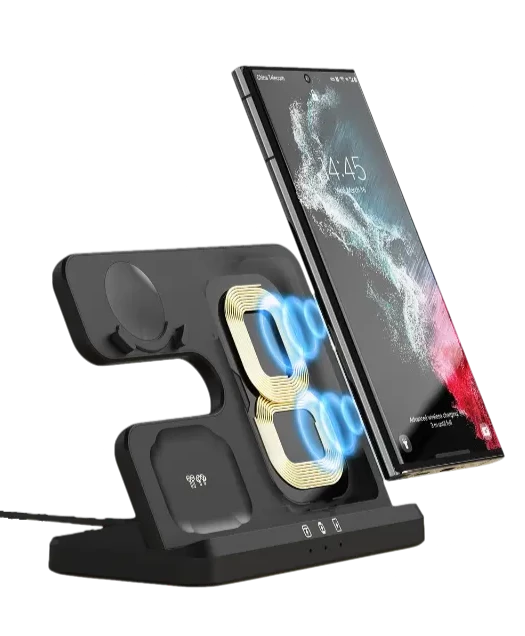 3-in-1 Galaxy Watch / Samsung / Galaxy Buds Ladestation Dockingstation (30W) Induktion