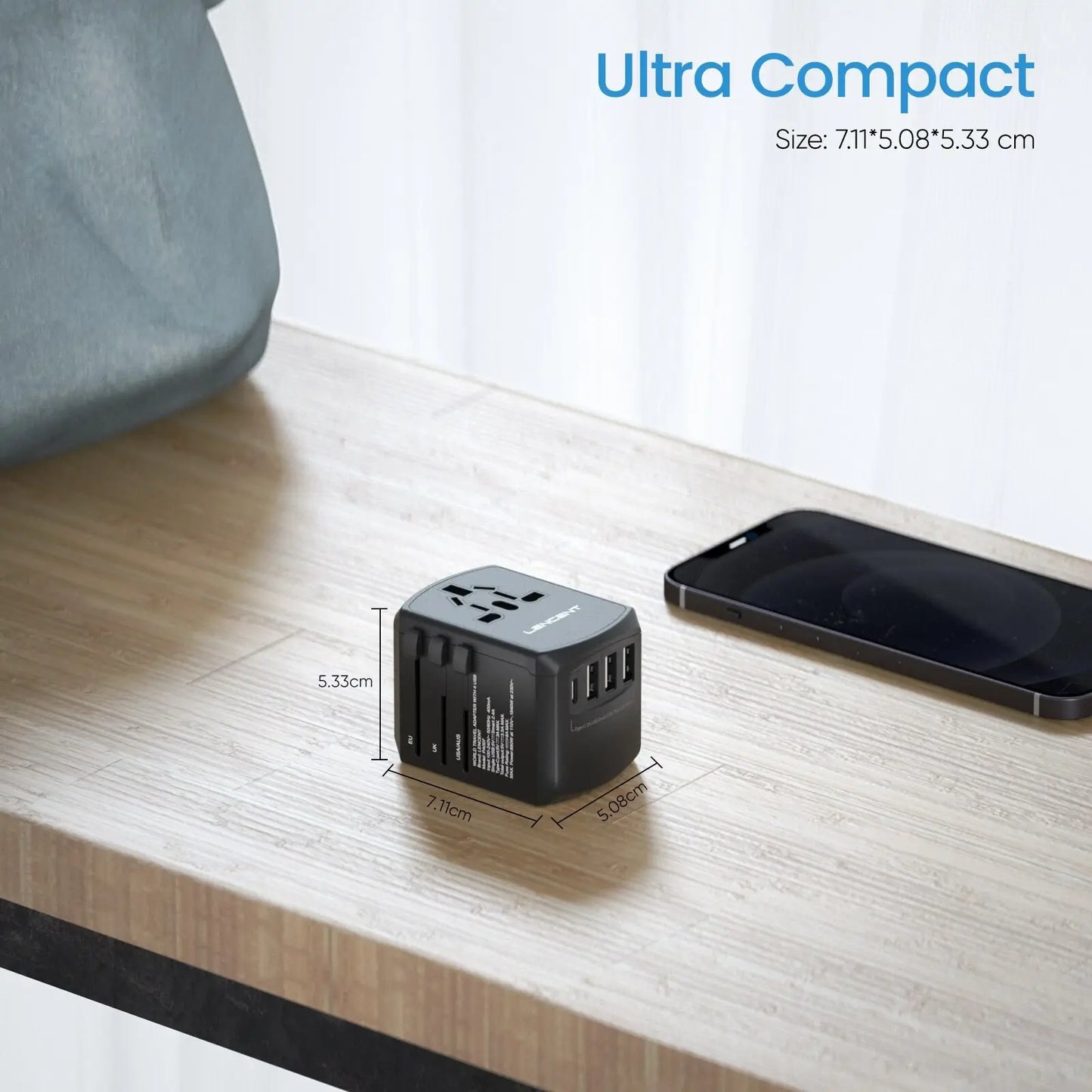Universal Reiseadapter Steckdosenadapter für Weltweite Verwendung (EU/US/AU/UK Stecker) - cyberphone