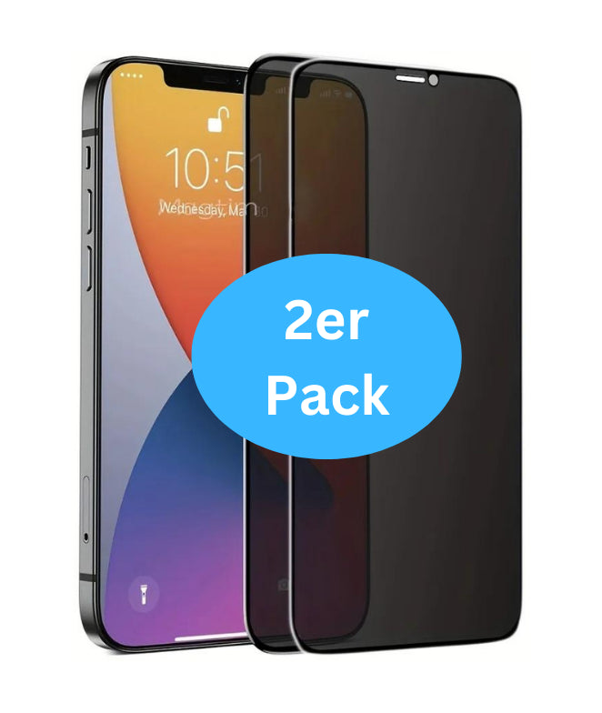 iPhone 15 Privacy Panzerglas Schutzfolie von vorne