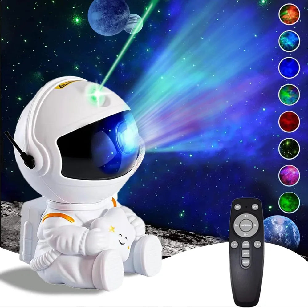 Astronaut Sternenprojektor – Galaxy Nachtlicht mit Sternen-Nebel LED-Lampe für Schlafzimmer & Kinder Geschenk - cyberphone