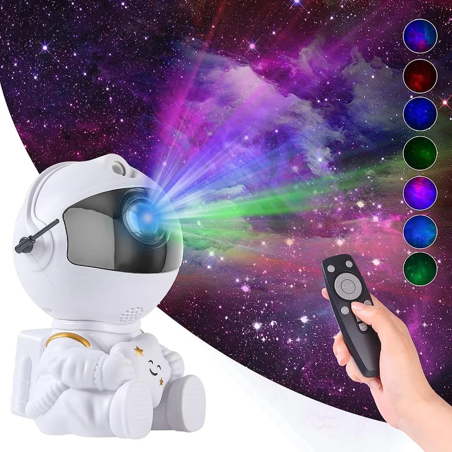 Astronaut Sternenprojektor – Galaxy Nachtlicht mit Sternen-Nebel LED-Lampe für Schlafzimmer & Kinder Geschenk - cyberphone