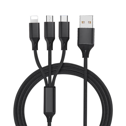 Universelles Smartphone Ladekabel 3-in-1 (USB-C, Apple Lightning, Micro-USB) Nylon Geflecht