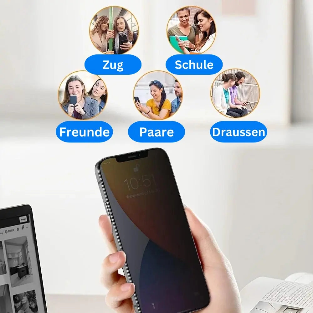iPhone 15 Privacy Schutzglas Panzerglas Anwendungsfälle