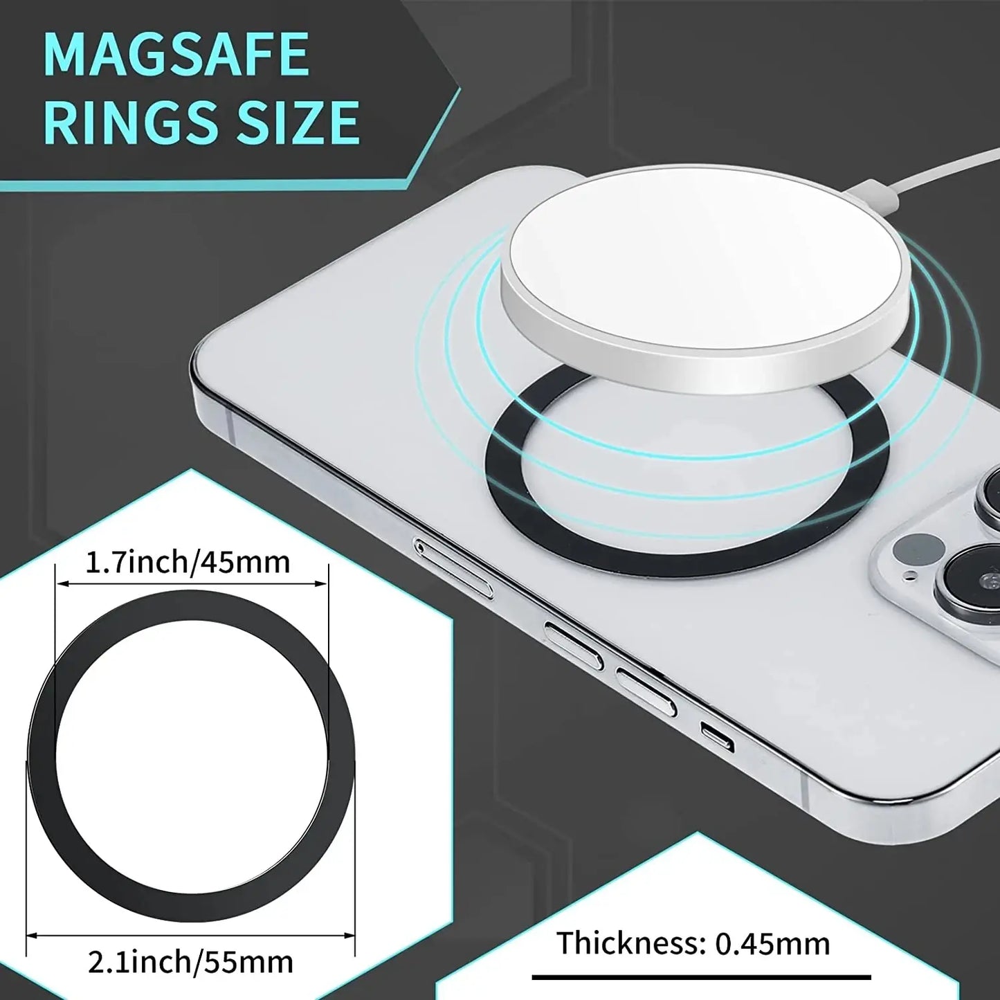 Magsafe Ring für jedes Smartphone (universell/2er Pack) Dimensionen